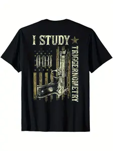 I Study Triggernometry Funny Pro Guns Trigonometry Math Gift T-Shirt for Men Women Couple