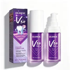 JKCK V34 Purple Toothpaste - Whitening Stain Remover Enamel Safe (Mint)