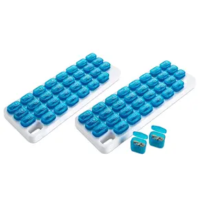 31 Day Monthly Pill Organizer Set of 2 - Adjustable and Durable for Universal Use Healthcare Pack
