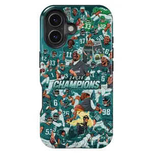 Philadelphia Champions 24 -25 Phone Case, Shockproof Case Cover Aesthetic Striped Suitable for iPhone 17-11 Pro Max/Plus and  Samsung Galaxy S23-25
