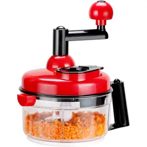 Onion food chopper-hand crank food processor chops chili, vegetable, nuts, fruits, salad with a egg separator