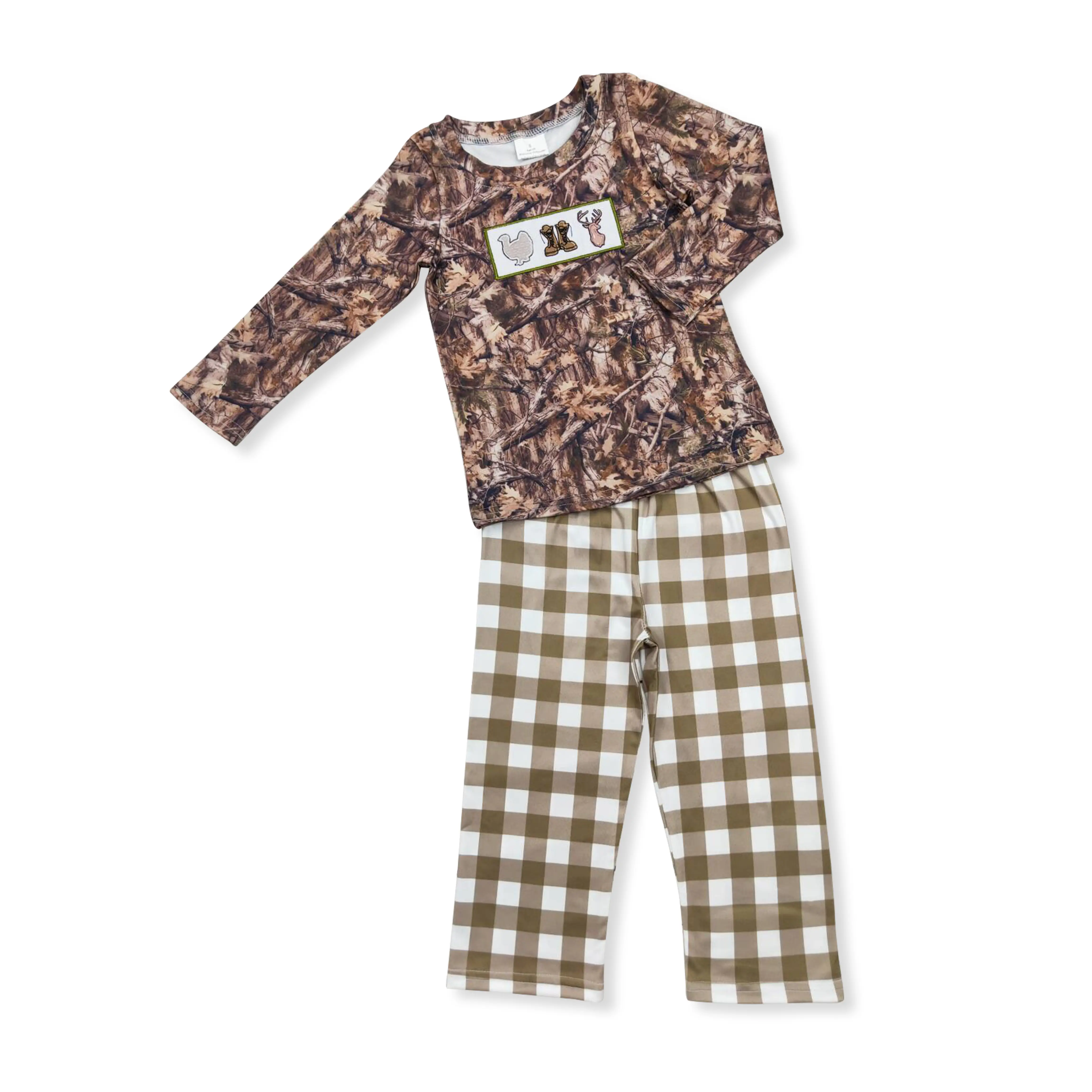 thanksgiving camo turkey Print pant Boys sets