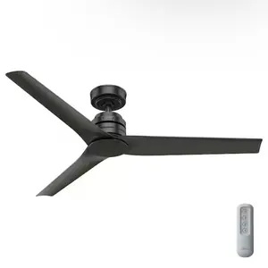 Hunter Nocturnal 52 in. Indoor/Outdoor Noble Bronze Propeller Ceiling Fan with Remote Included for Porches and Covered Patios