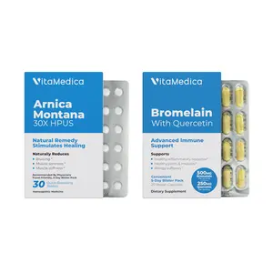 Arnica Montana 30X HPUS + Bromelain with Quercetin Blister Pack Bundle