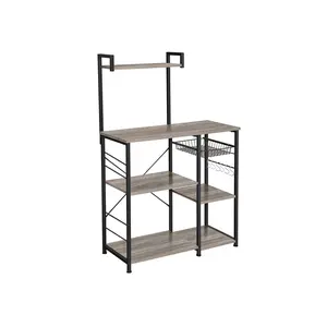Kitchen Shelf with Wire Basket