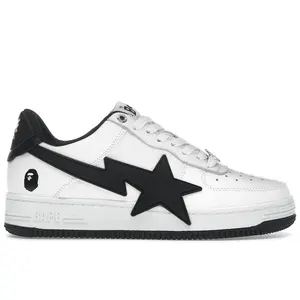 BAPE Men's A Bathing Ape Bape Sta OS #2 White Black Basketball Shoes, from StockX