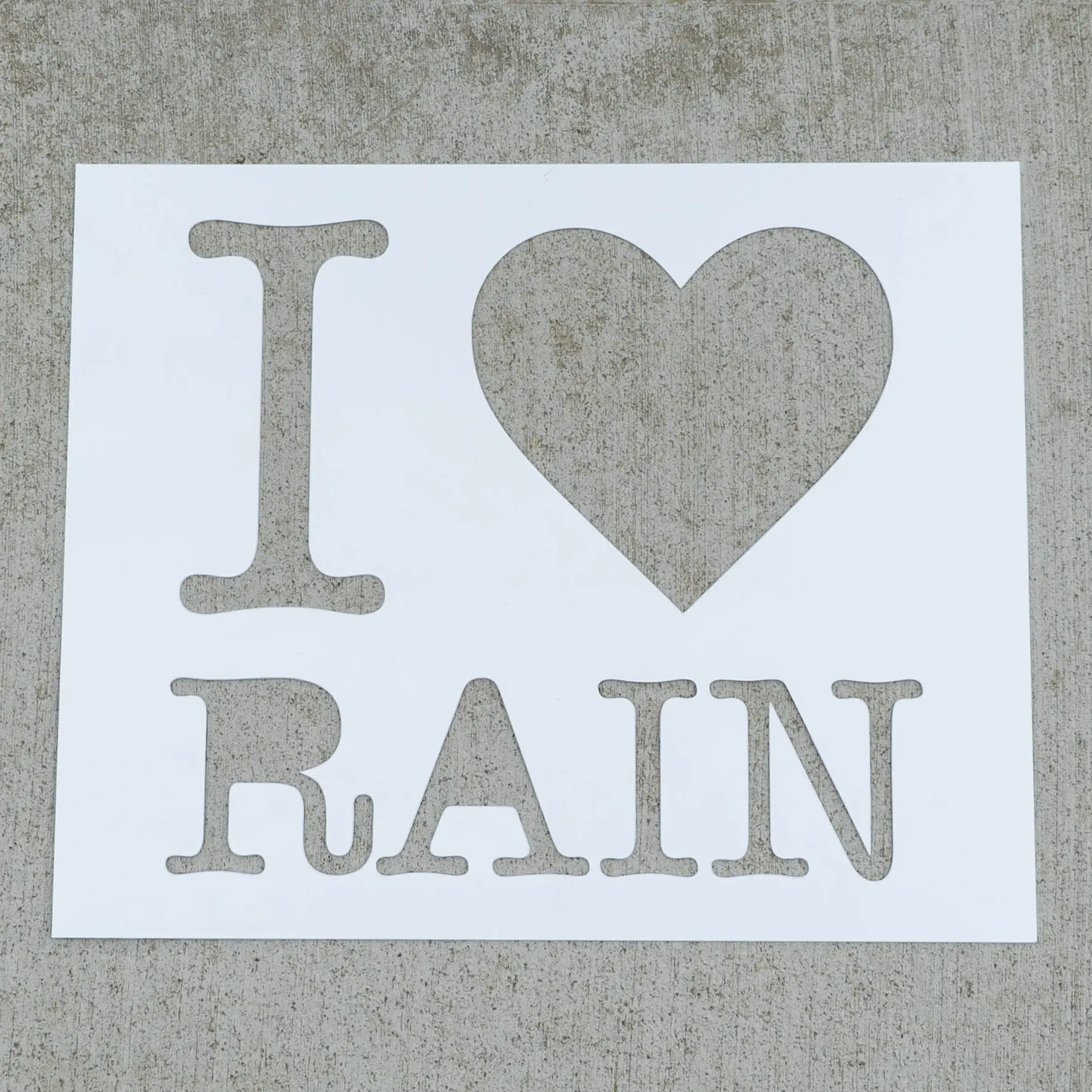 I ❤︎ Rain PopOut Stencil