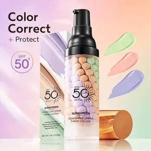 3-in-1 Color Correcting Makeup Face Primer SPF 50 - Oil-Control, Moisture-Boosting, Imperfection-Blurring, Skin-Brightening, Suitable for All Skin Types free shipping