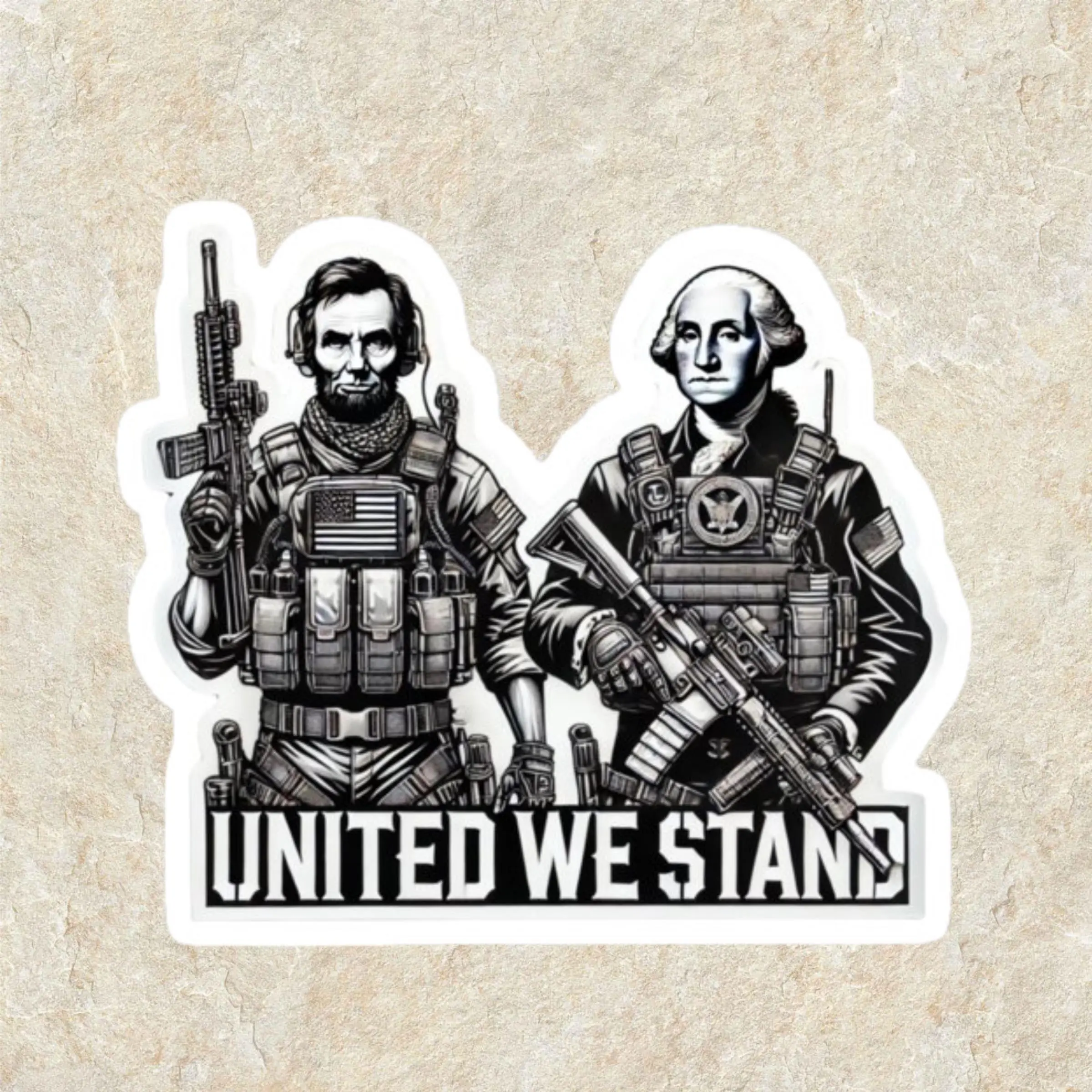 United We Stand Tactical Presidents Sticker – Patriotic Vinyl Decal for Military Supporters