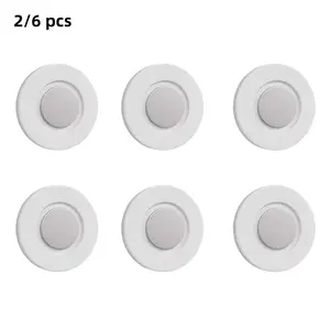 2/6pcs Magnetic Wall-Mount Remote Holder Set, No Drill TV Air Conditioner Remote Storage, Strong Magnet Hook, Convenient Hook, Magnetic Hooks, Easy Install