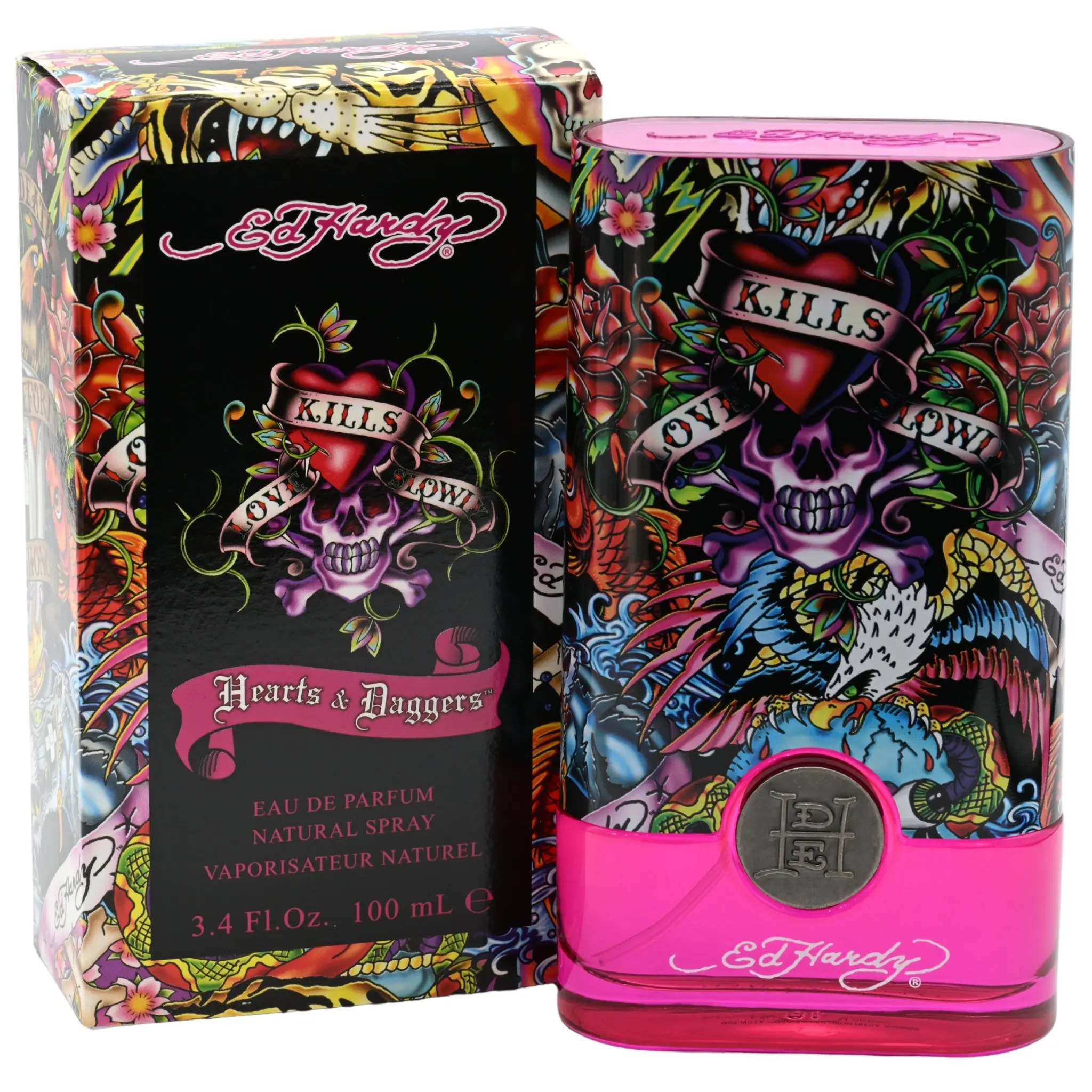 ED Hardy Hearts & Daggers Women's EDP, 3.4/3.3 oz Women Perfumes, New in Box