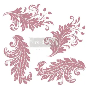 Redesign With Prima Decor Stamp - Royal Flourish - 12x12 (4 pcs) photopolymer 655350650643