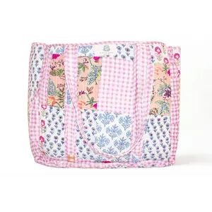 Lila Chapelle | Large Quilted Ruffle Tote Bag