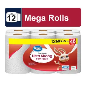 Ultra Strong 2-Ply Toilet Paper, 12 Mega Rolls