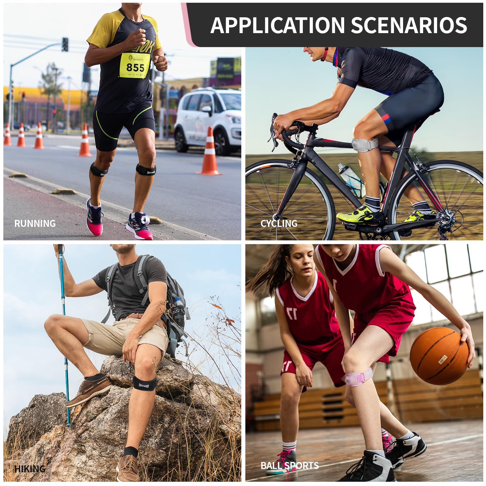 Kneecap Support Strap for Pain Relief, Patellar Tendon Support ,Patella Band for Basketball, Jumpers Knee, Tendonitis, Running, Hiking, Soccer, Osgood Schlatter Gift 2026 #Summervibes summerwins,summerwins