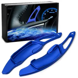 iJDMTOY Sports Blue Aluminum Larger Paddle Shifter Extensions For Subaru BRZ Impreza WRX Legacy XV Crosstrek