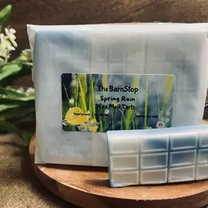 Spring Rain Wax Melt rain grass scented wax melt strong scented wax snap bar plastic free Soy Wax