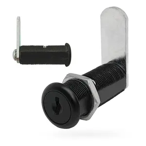 5-Disc Tumbler Cam Lock | Cascade Series 960 1-3/4" Cylinder Length  Matte Black Secure Key System for Drawers Cabinets and Lockers