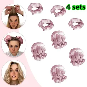 Hair Rollers for Heat-Free Curls with Hair Caps Heatless Curlers for Long Hair (4 Sets) Beauty & Personal Care