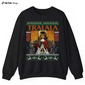 The Labyrinth Tralala Ugly Christmas Sweatshirt, The Labyrinth Jareth The Goblin King Sweatshirt, Christmas Movie, Christmas Gift