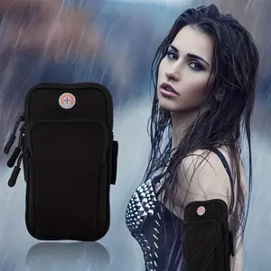 1count sports arm bag, multifunctional storage bag, perfect outdoor sports arm bag for men and women, adjustable strap, suitable for running, hiking, cycling and other sports, holiday gifts, Christmas gifts, Accessories