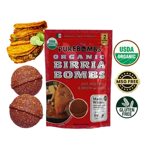 PUREBOMBS Organic Birria Bomb Seasoning Mix, Makes 18-20 Servings - Pack of 2 – Authentic Mexican Spice Flavors Mix for Tacos, Burritos, Nachos, and Quesadillas--Made with Real Mexican Chiles, Herbs, and Spices for Quick and Flavorful Meals