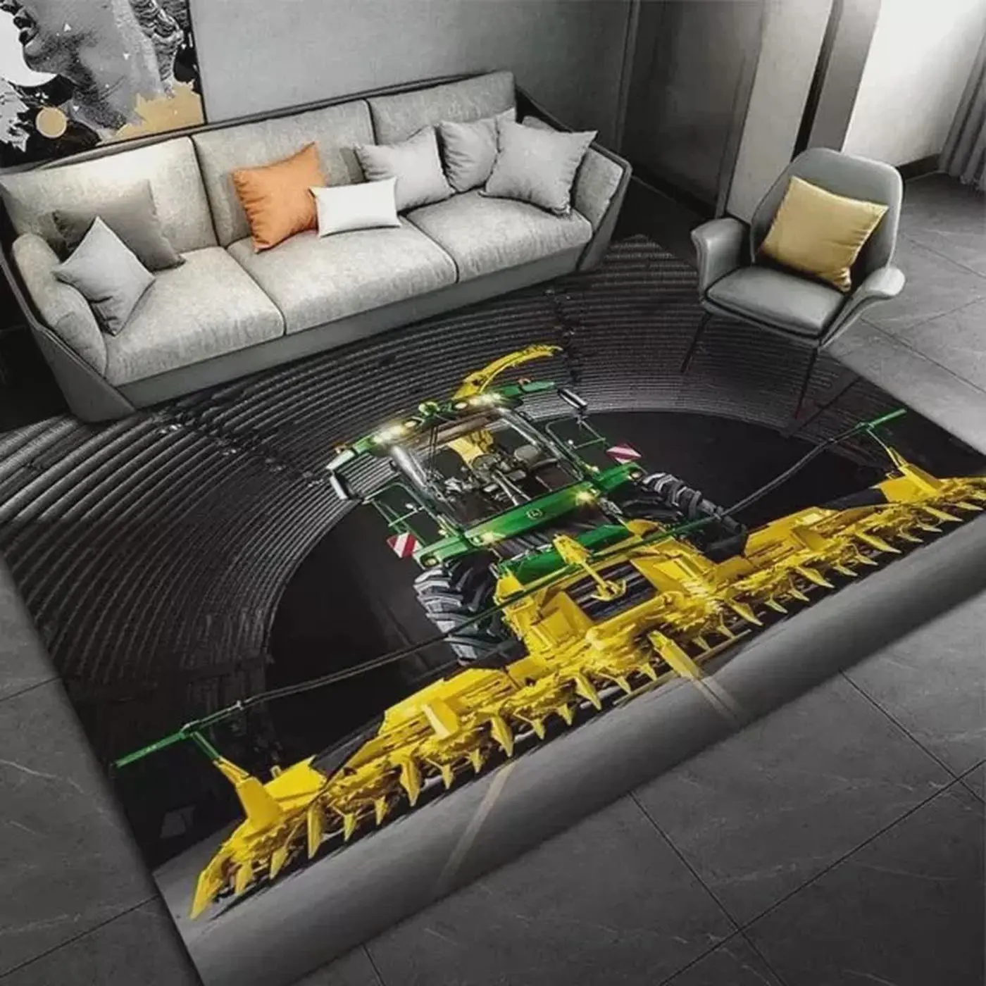Farm Tractor Anti-slip Carpet Bedroom Kitchen Bathroom Sofa  Doormat Door Floor Mats