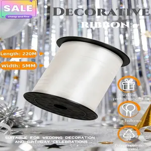 2pcs 220m Balloon Ribbon Tie Dots, Vibrant Colors, Perfect for Wedding Birthday Party Decorations, Durable Design, Fun Celebration Accents, Balloon Party Supplies, Balloon Arch Decoration