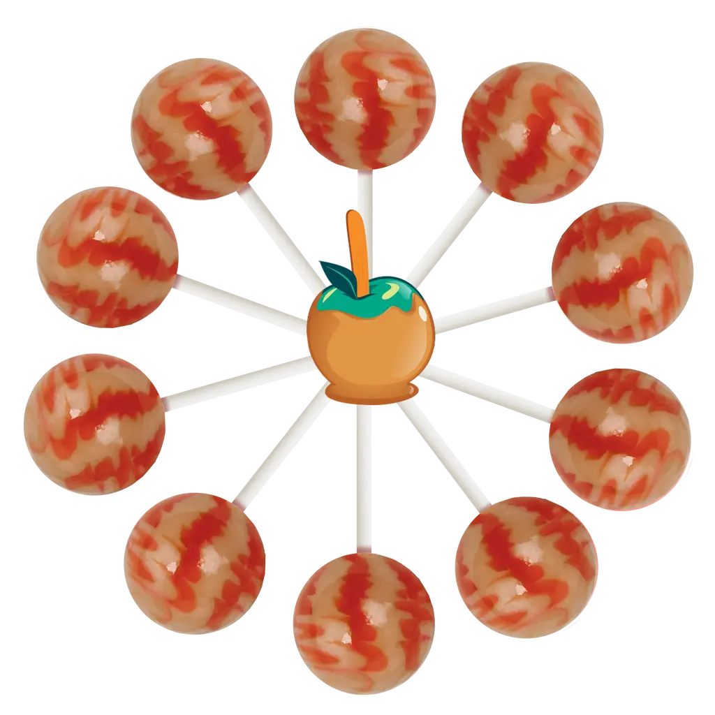10ct. Caramel Apple Lollipop Bag