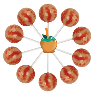 10ct. Caramel Apple Lollipop Bag