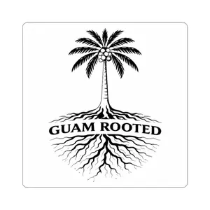 Guam Roots Coconut Tree Car Sticker - Waterproof Vinyl Decal, Decals for Truck