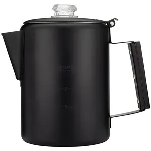 COLETTI Bozeman Camping Percolator [Black Coat] — Stovetop Coffee Maker — America's Favorite Percolator
