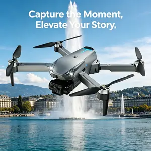 M8 Pro 2026 Foldable Aerial Drone with 4K UHD EIS Anti-Shake Camera, GPS Precise Positioning System, 5G WiFi FPV Real-time Transmission,   Intelligent Obstacle Avoidance, Auto Return, 360° Stunt Roll, 2 Batteries for Adults Beginners Aerial Photography