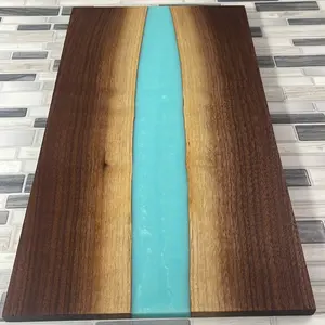 Black Walnut & Mint Green Epoxy Cutting / Charcuterie  Board