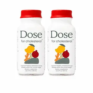 DOSE Cholesterol Support Liquid Shots 2 Pack, 2 fl oz Each – Heart Health Supplement with CoQ10, Pomegranate, Turmeric Curcumin & Amla – Helps Maintain Healthy LDL Levels, Supports Cardiovascular Wellness, Vegan Formula, Daily Drink
