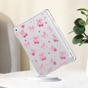 Cute Cherry Pattern Tablet Case, Tablet Protective Cover with Pen Slot, Tablet Protector for iPad