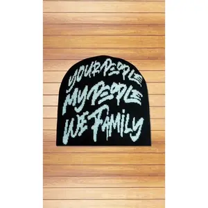 BEANIE W/WHITE LETTERS
