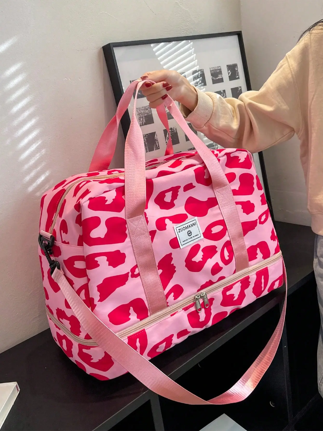 New Simple Duffel Bag, Lightweight Foldable Waterproof Duffel Bag - Large Capacity, Multi-Function, Fashion Versatile, Separate Shoe Compartment, Suitcase-Compatible, Ideal for College Students, Short Trips, Holiday Gift