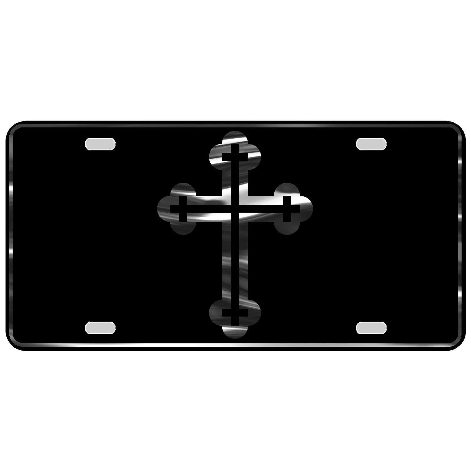 CustoMonsterDesigns Christian Cross Religious Heavy Duty Aluminum License Plate S2