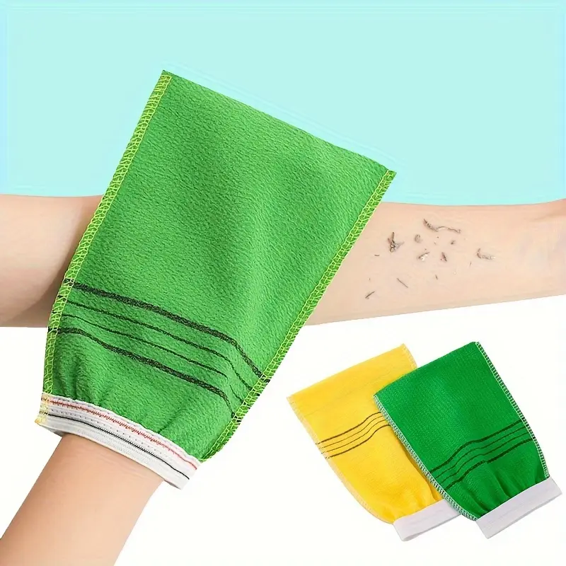 5pcs Exfoliating Shower Gloves & Towel Set - Perfect for Body Scrubs, Exfoliating Body Scrubber, Massage & Personal Care Shower Accessories Bath Towels Exfoliating Mitt