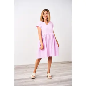 Latched Mama Coastline Cotton Zip Nursing Dress