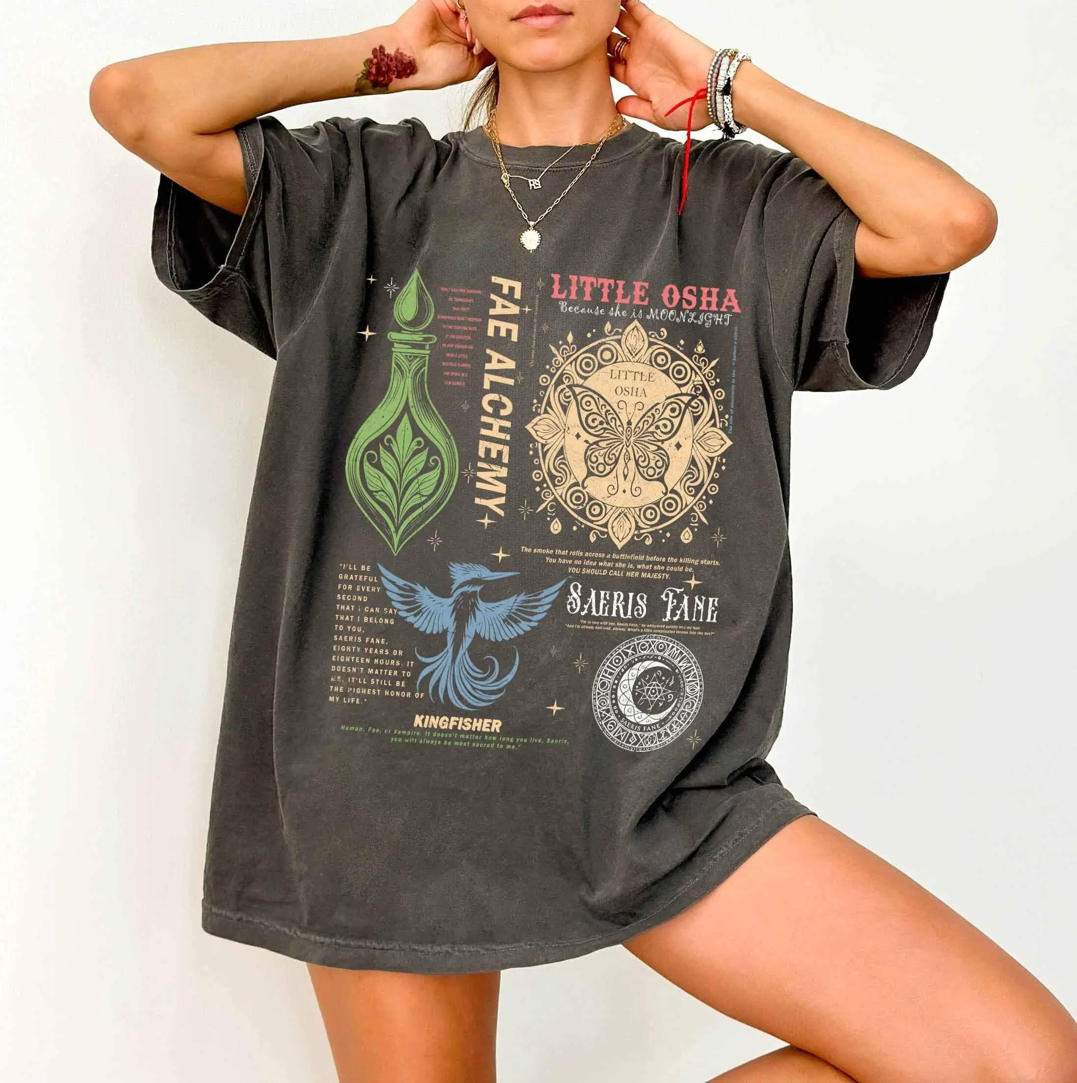 Comfort Colors Quicksilver Book, Little Osha Butterfly Shirt, Quicksilver Callie Hart T-Shirt, Saeris Fane Kingfisher Inspired Tee