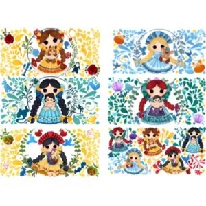 Mexican Rag Doll 6pc. Uvdtf wrap Bundle for 16 oz glass cup
