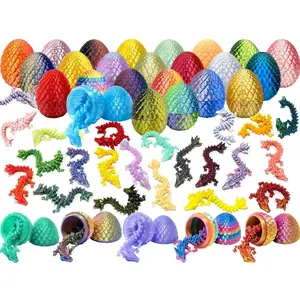 16PCS 3D Printed Dragon Eggs with Dragon Inside for Perfect Basket Stuffers, Home Office Desk,Gifts for Kids Easter Christmas Graduation Rewards(Colorful)