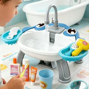 Two-In-One Electric Fishing Water Play Sandbox Toy, Shark Theme Reusable Splash Station, Outdoor Beach Pool Set, Fun Water Playset, Ideal Gift for Kids Aged 3+，spielzeug，kinderspielgeräte,spielzeug für madchen,food,lebensmittel