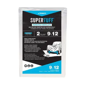 WL01  TRIMACO Trimaco 12 ft. x 9 ft. Whites Paper Drop Cloths (2 -Pack) Cleaning Light