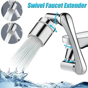 Swivel Faucet Extender, 1440° Swivel Robotic Arm Faucet Aerator, 2 Mode Splash Water Filter Extension, Multifunctional Universal Model Sink Faucet Adapter for Kitchen/Bathroom Sink