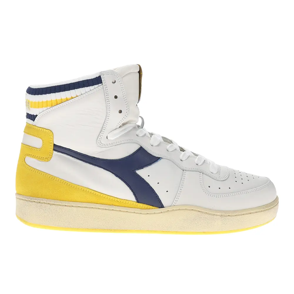 diadora Mens Mi Basket Forty Knit Italia High  Sneakers Shoes Casual - White