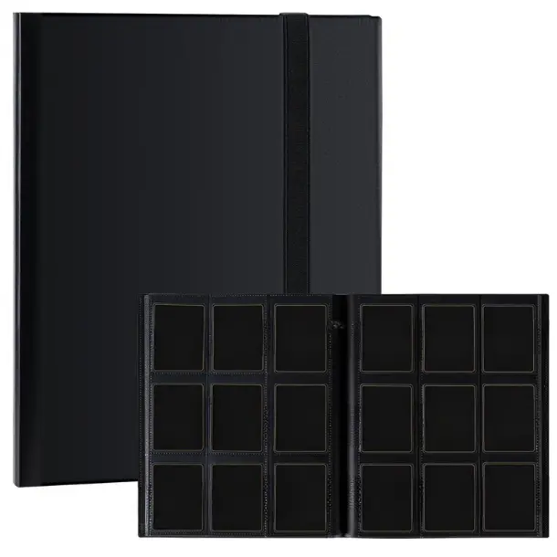 Card Binder 9 Pocket Storage 360 Card Binder,Trading Card Binder Senior and Sturdy Side-Loading Album,Intended For YuGiOh,MTG, TCG,Game Cards & Baseball Card Binde,(Black)