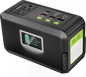 Portable Power Station, 88Wh Solar Generator(Solar Panel Not Included),  Power  with 110V/150W  AC Outlet, LED Flashlight for CPAP Home Camping Travel .